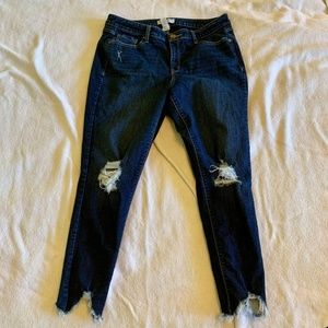 Plus size Lane Bryant distressed slimming jeans